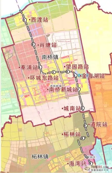 轨道交通5号线奉贤段控制性详细规划公示通告