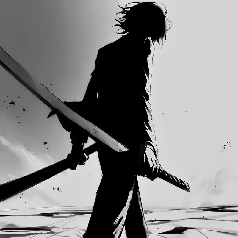 可恶 又被帅到了.#动漫男头 #风格 #小众 #黑白头像 # - 抖音