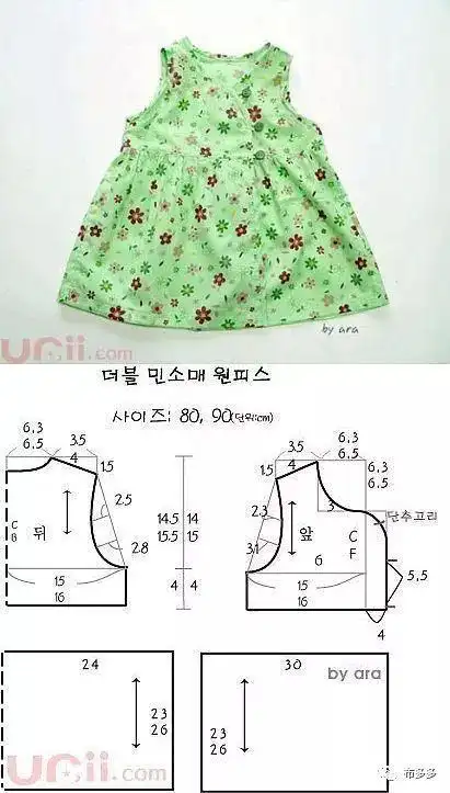 30多张夏季女童裙子裁剪图