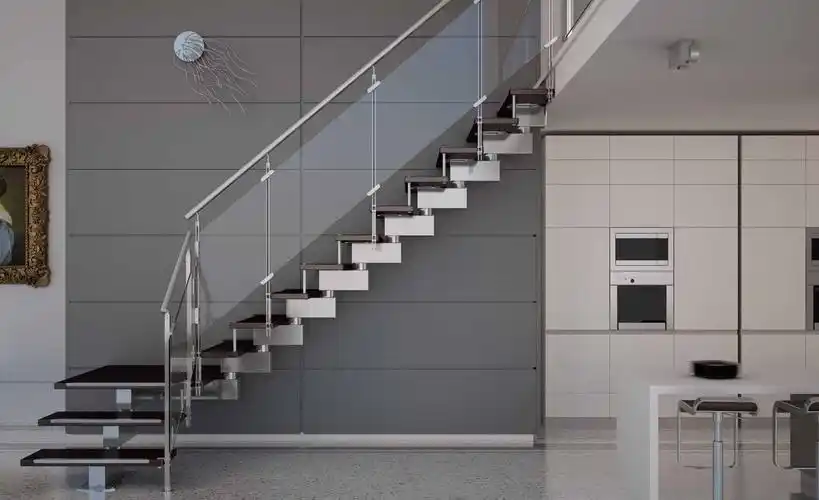 现代时尚不锈钢楼梯装修效果图