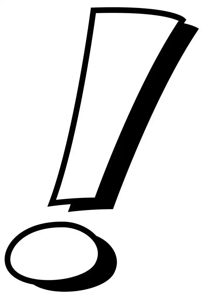 感叹号矢量,绘画艺术的卡通漫画涂鸦风格的感叹号矢量