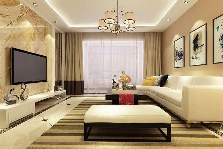 现代简约三居室客厅电视柜装修效果图大全#321664000