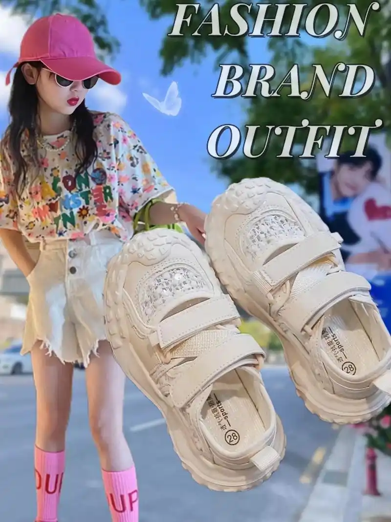 女童夏季包头软底运动凉鞋