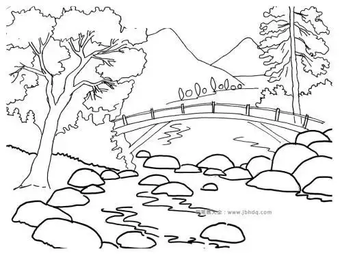 公园里的风景简笔画 简笔画图片大全-蒲城教育文学网