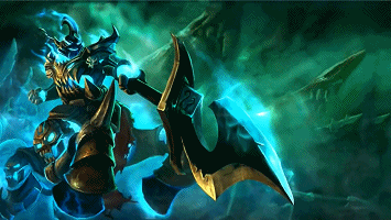 英雄联盟战争之影人马赫卡里姆暗影岛皮肤原画网络游戏gif动图_动态图