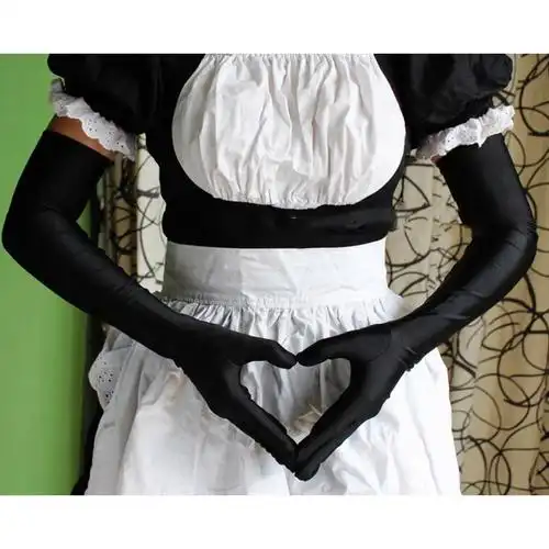 白色70cm过肘超长手套伪娘用品婚纱礼服cos女仆手套