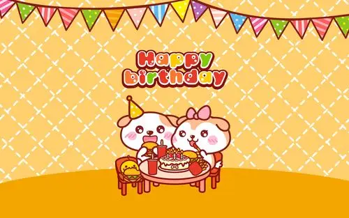 秋田君生日快乐系列插画