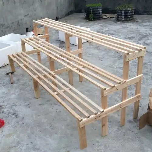 超简单版自制三层阶梯木花架