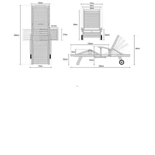 柚木木太阳躺椅躺椅休息室家具