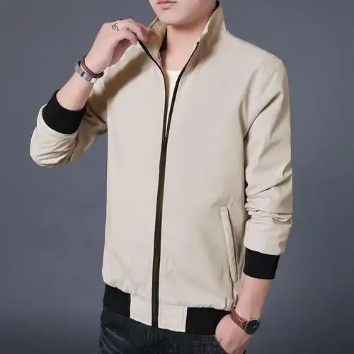 夹克外套男中青年男士时尚休闲立领夹克宽松男装外套春秋款威珺 参数