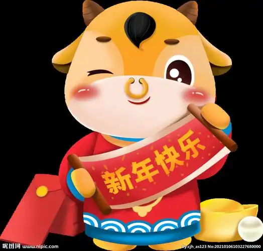 2021卡通牛年新年可爱牛形象图片