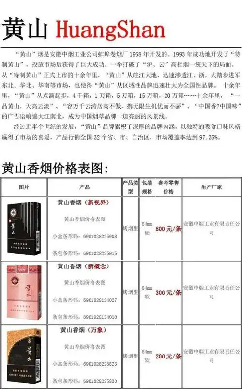 和天下香烟价格表和图片网上在哪里买烟能买到正品