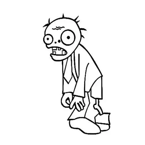 橄榄僵尸简笔画