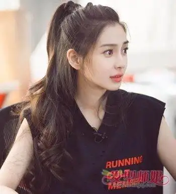 angelababy高马尾扎发发型