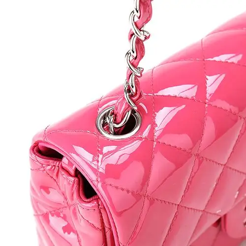 chanel(香奈儿) 桃红色漆皮单肩包