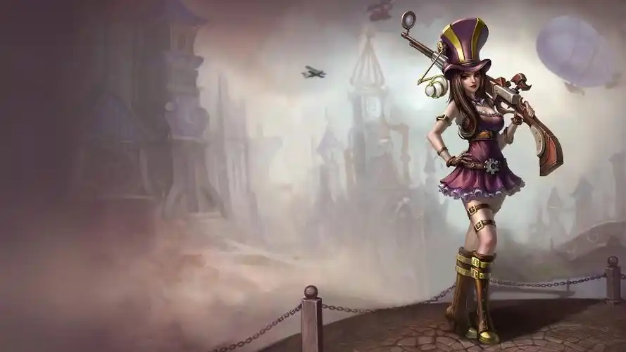 高清壁纸皮城女警凯特琳系列皮肤原画