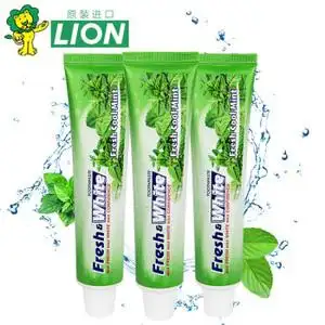 泰国lion亮齿美白牙膏冰凉薄荷160g祛口气狮王牙膏泰国原产进口