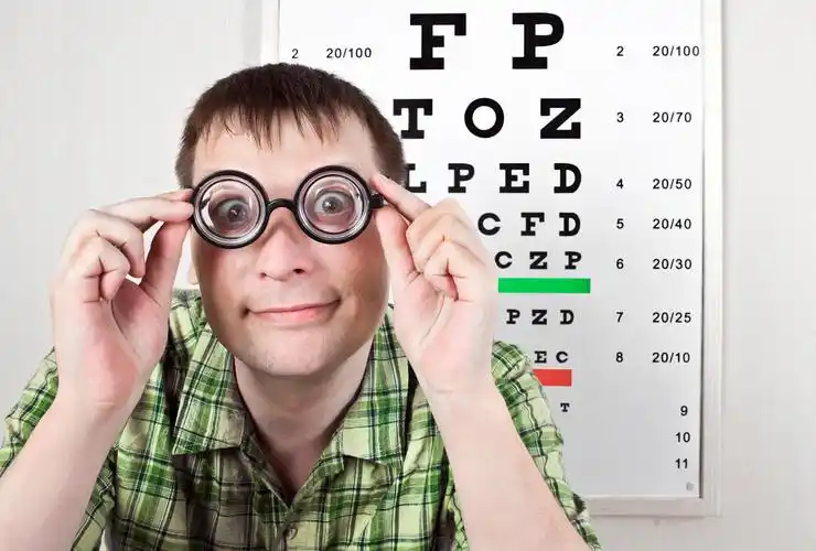 戴眼镜的人近视高度近视视力表视力检查配眼镜