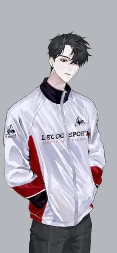 短发男生背影壁纸