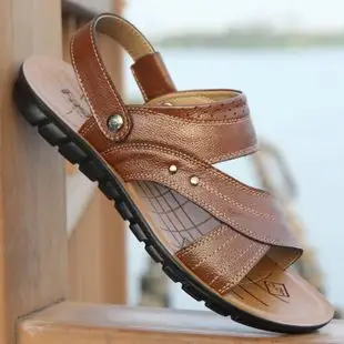 皮凉鞋 牛皮 男