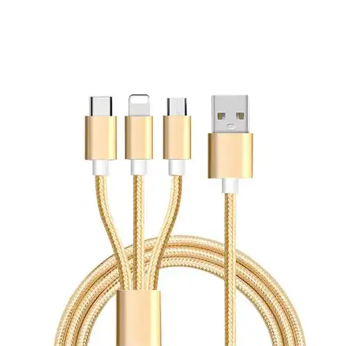 一拖三手机充电器vivo小米华为安卓通用多功能快速一分三充电线头