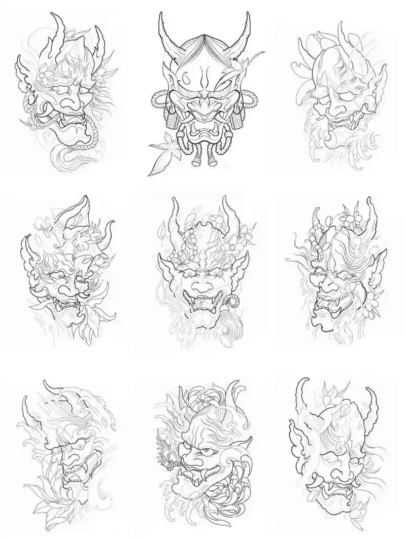 般若纹身手稿 线稿(1) 般若纹身手稿  线稿(1)