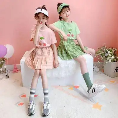 女童夏季短袖百搭姐妹二人闺蜜装儿童年件套洋气套装