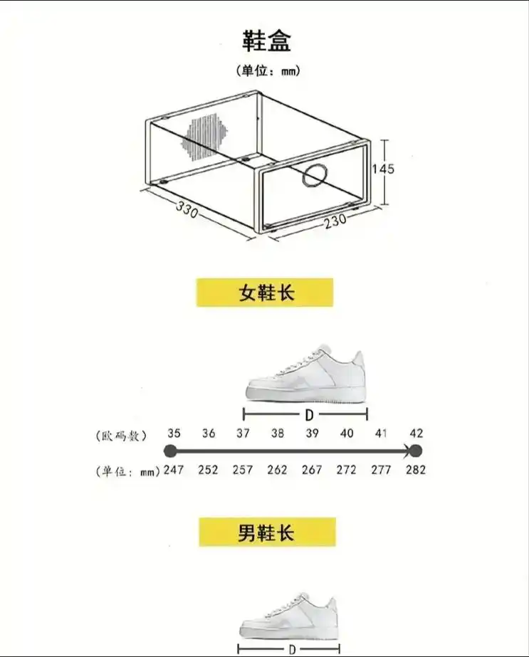 全屋定制鞋柜的最优标准尺寸(含长*宽*深度)!