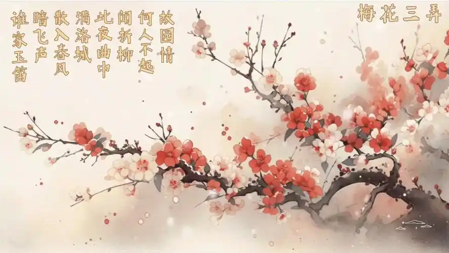 【国风古韵·梅花三弄】笛子独奏 - 民乐经典(4k高清)