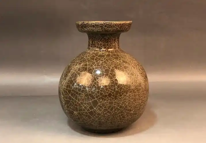 宋 龙泉溪口仿官盘口罐_五大名窑_金色展厅_北京么德比艺术品有限公司