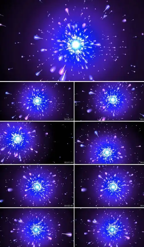 闪电发射粒子舞台背景led视频素材