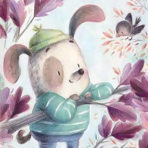 可爱的小动物jbellstudio彩铅手绘插画