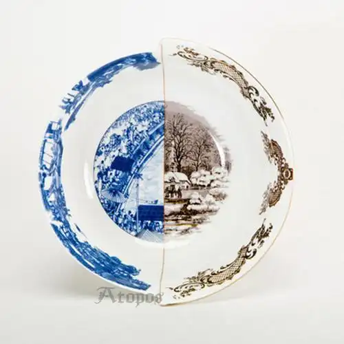 意大利seletti中西合璧创意骨瓷汤碗陶瓷餐具饭碗沙拉碗