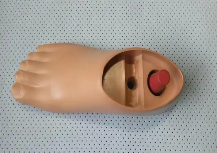 汁寒磐脚假肢配件假肢脚板单孔动踝脚聚氨酯假脚2227厘米拍前请联系右