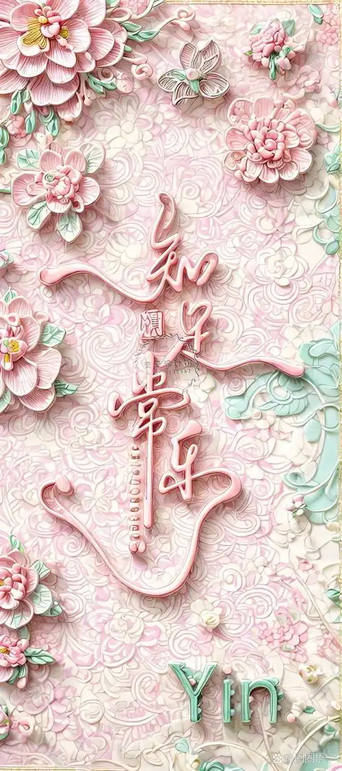 原创手机壁纸,知足常乐