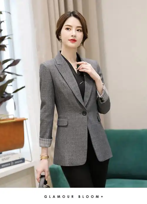 【婷婷潮流服饰 ttclu7200】黑色小西装外套女士上衣2020春秋新款时尚