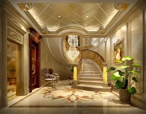 金银岛1000平独栋别墅古典风格设计