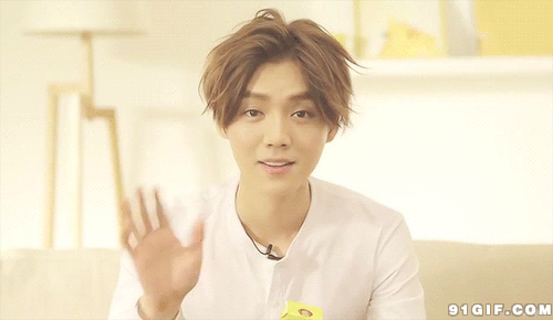 鹿晗挥手打招呼大家好gif动图_动态图_表情包下载_soogif