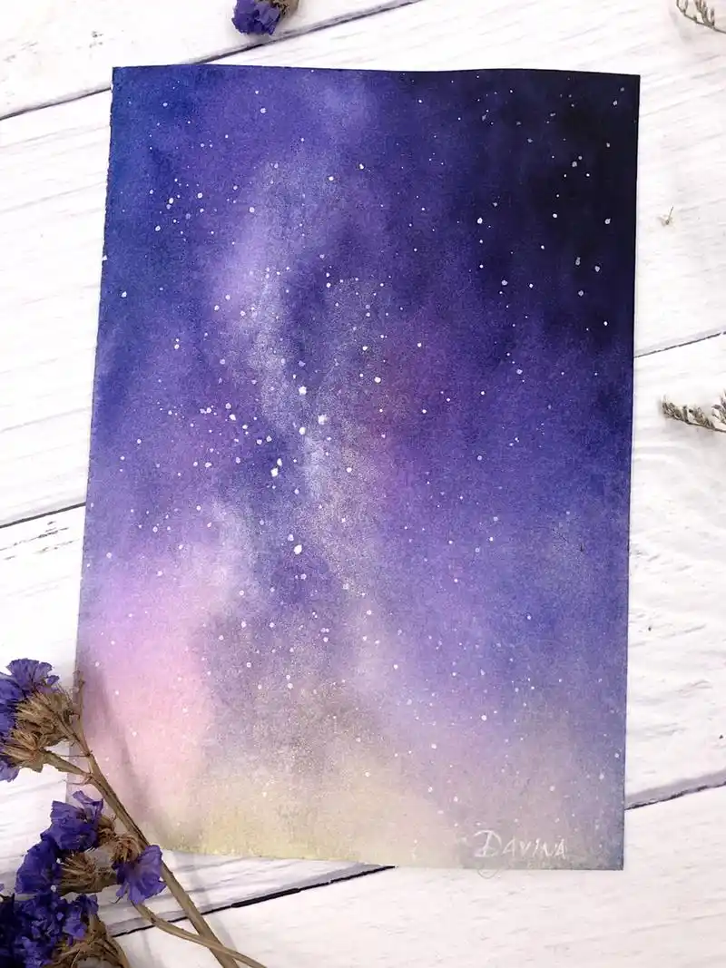 水彩星空