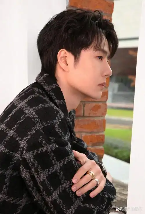 王一博真是行走的衣架子,穿格子大衣身姿挺拔,25岁长得太有型