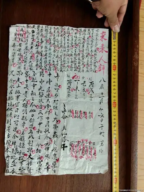 民国排八字的书面文件