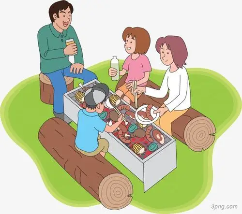 矢量手绘烧烤png素材透明免抠图片卡通手绘