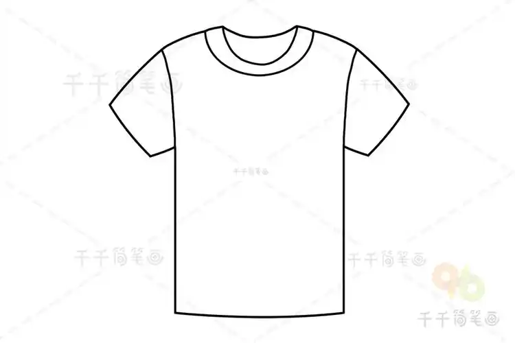夏季短袖简笔画