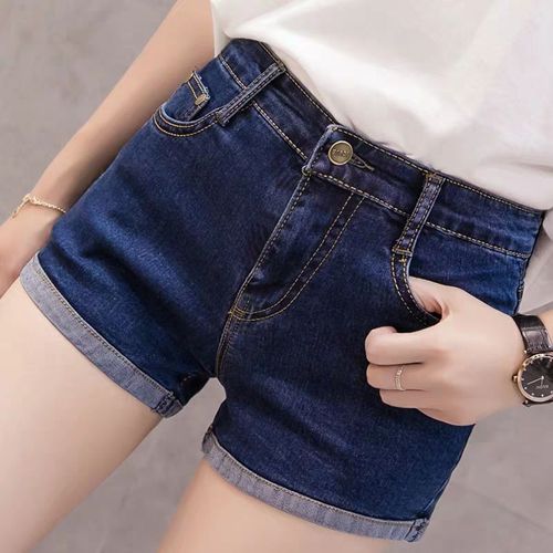 牛仔短裤女夏季高腰性感破洞短裤新款潮流韩版宽松阔腿显瘦超短裤