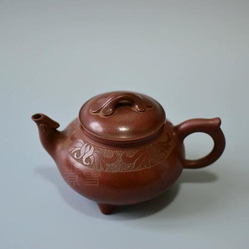 宜兴紫砂壶底槽清三足壶王明康全手2012年老壶孤品附原收藏证书