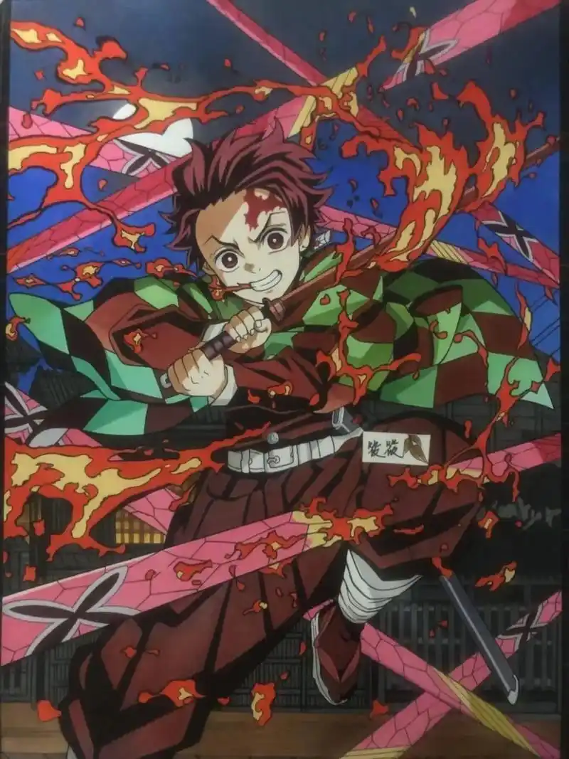 炭治郎海报#鬼灭之刃 #炭治郎 #马克笔手绘 - 抖音