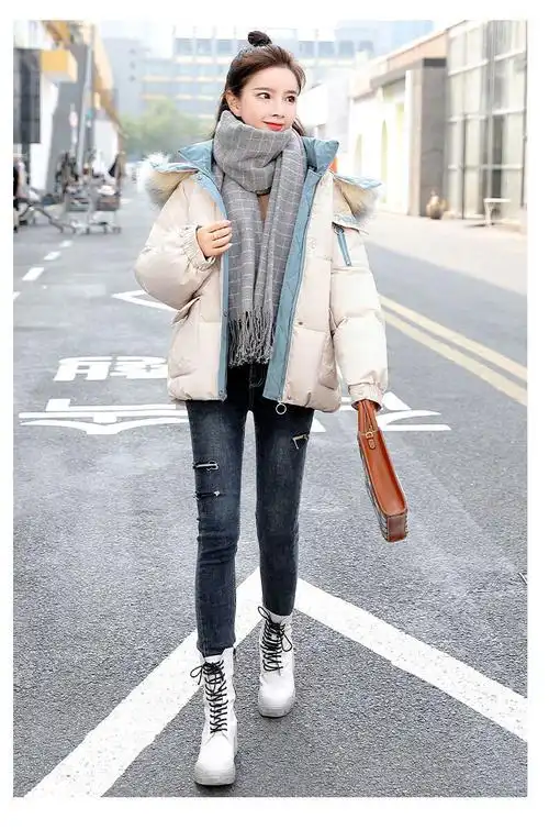 aemape新年战袍冬装棉服女2023年新款韩版时尚气质外套宽松棉衣小棉袄