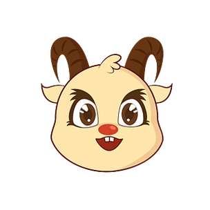 卡通羚羊头像矢量元素
