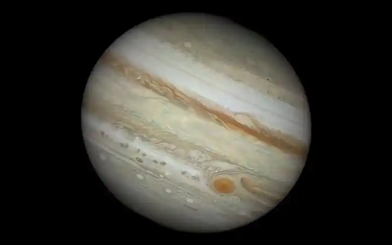地球上高倍望远镜拍摄到的木星