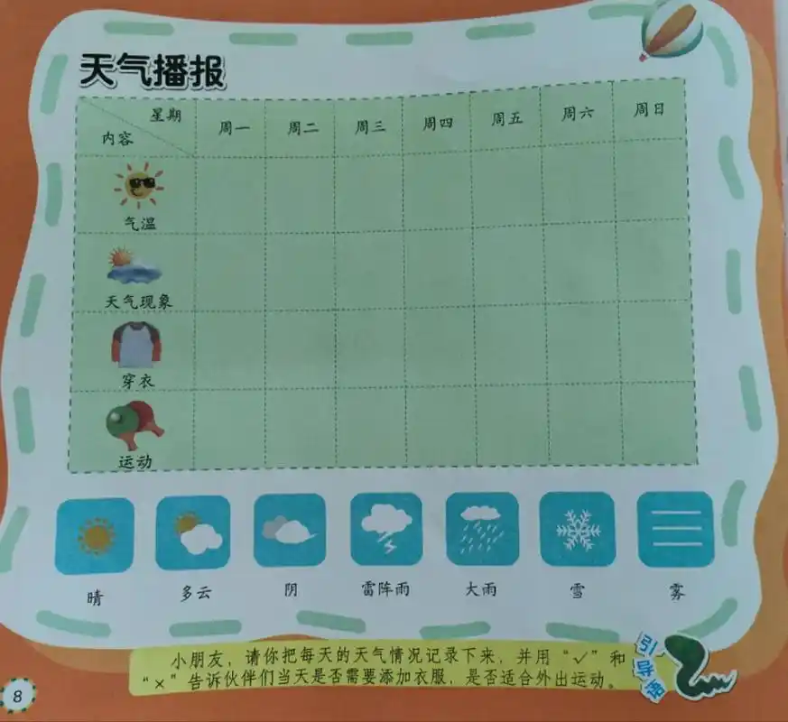 和孩子一起做的天气播报表909090#幼儿园作业 #手工 # - 抖音